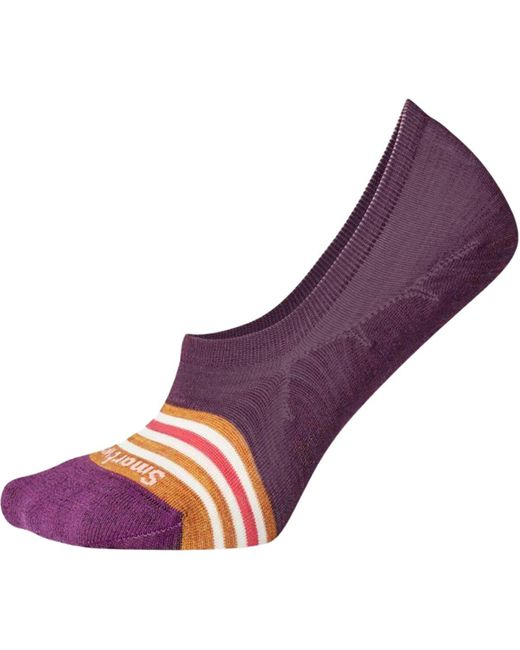 Smartwool Purple Everyday Striped No Show Sock