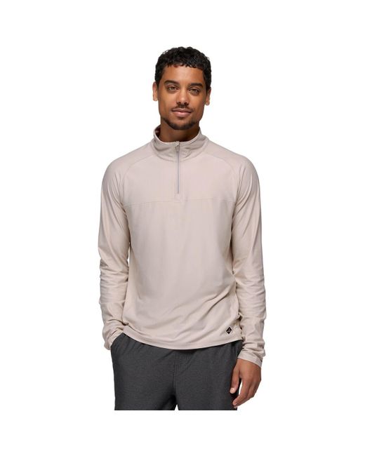 Prana Gray Altitude Tracker Lt 1/4-Zip Top
