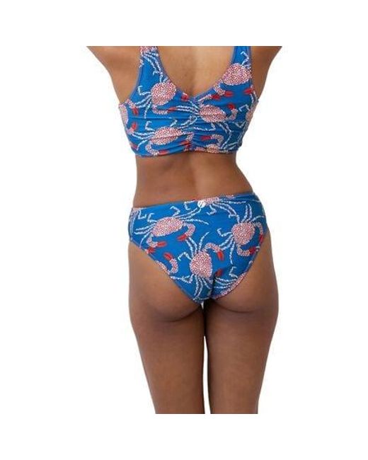 Nani Swimwear Blue Reversible High Leg Bikini Bottom