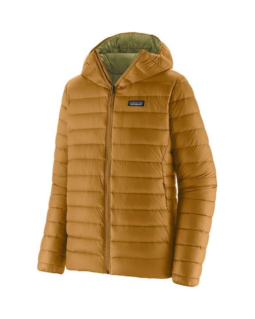 Patagonia Brown Down Sweater Hooded Jacket