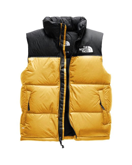 yellow and black north face