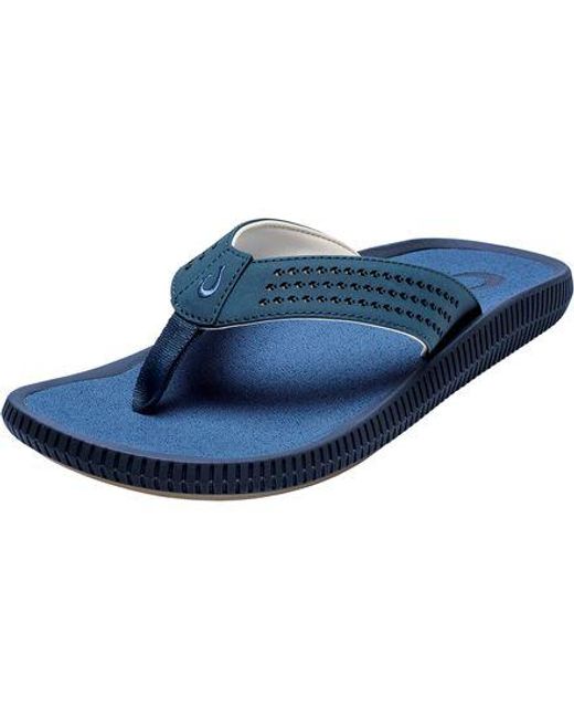 Olukai Blue Ulele Flip Flop