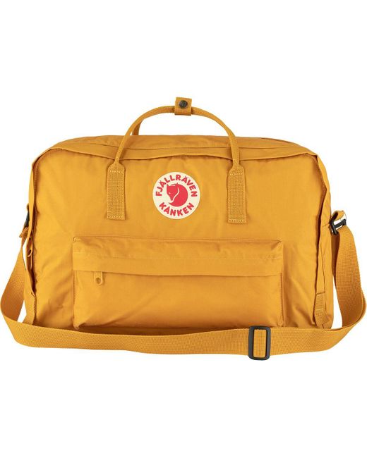 Fjallraven Orange Kanken Weekender Bag for men