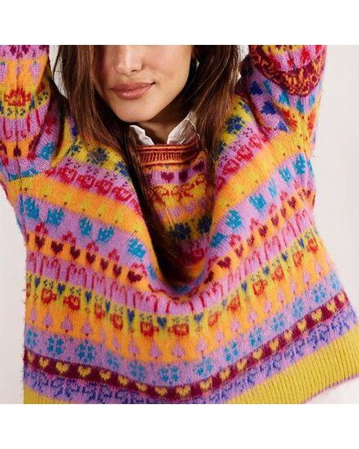 Free People Orange Favorite Things Sweater