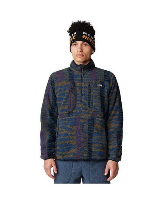 Mountain Hardwear Blue Hicamp Fleece Printed Pullover