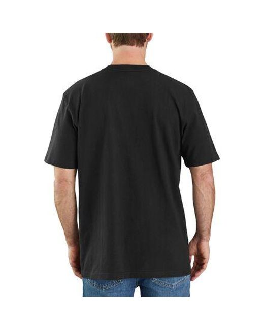 Carhartt Black Signature Logo Loose Fit Short-Sleeve T-Shirt for men
