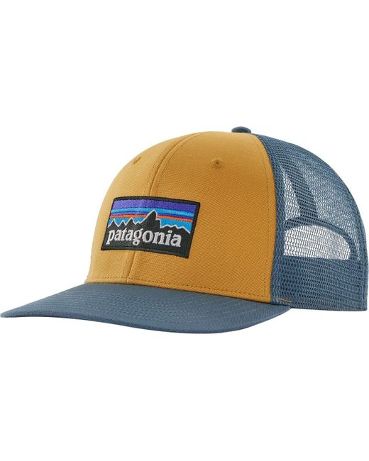 Patagonia Blue P6 Trucker Hat Pufferfish