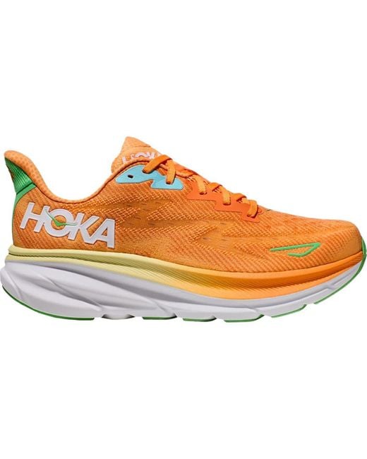 Hoka One One Orange Clifton 9 Running Shoe