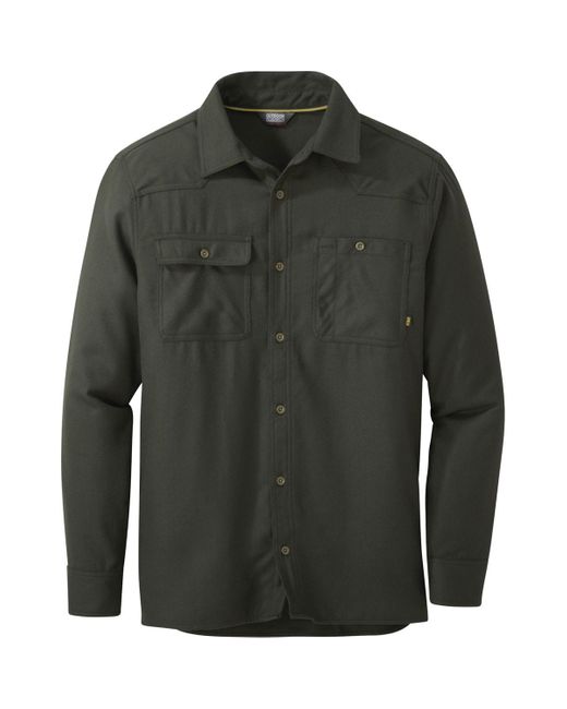 Outdoor Research Green Feedback Flannel Shirt for men