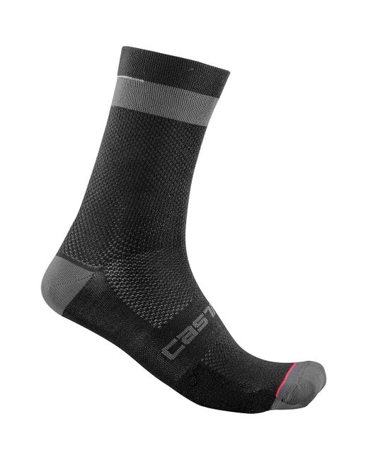 Castelli Black Alpha 18 Sock/Dark