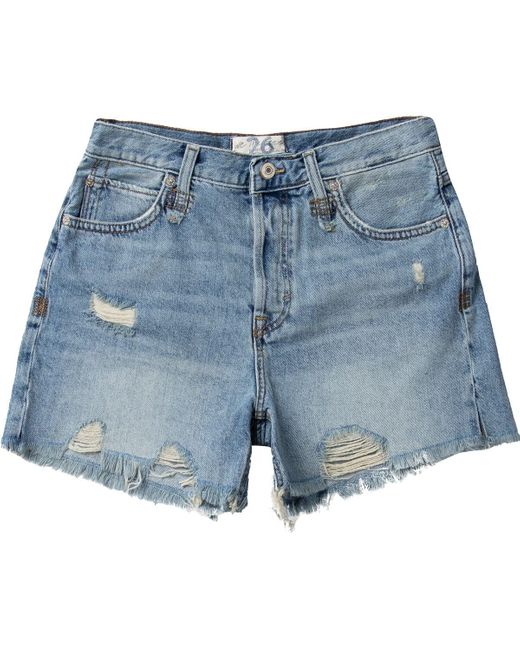 Free People Cotton Makai Cut Off Short in Blue | Lyst
