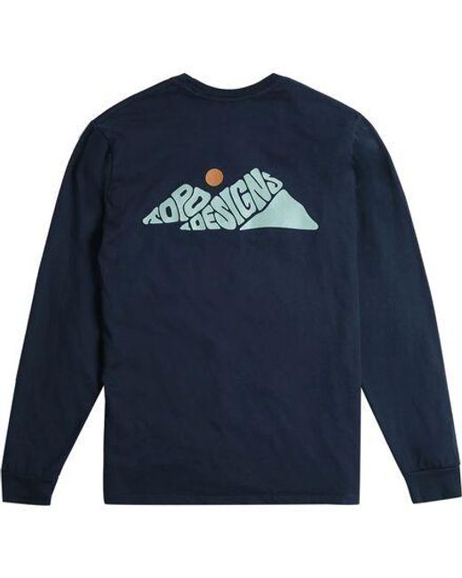Topo Blue Rugged Peaks Long-Sleeve Shirt for men