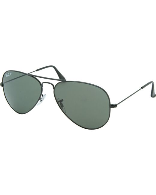 Ray Ban Aviator Large Metal Sunglasses Polarized In Green For Men Lyst