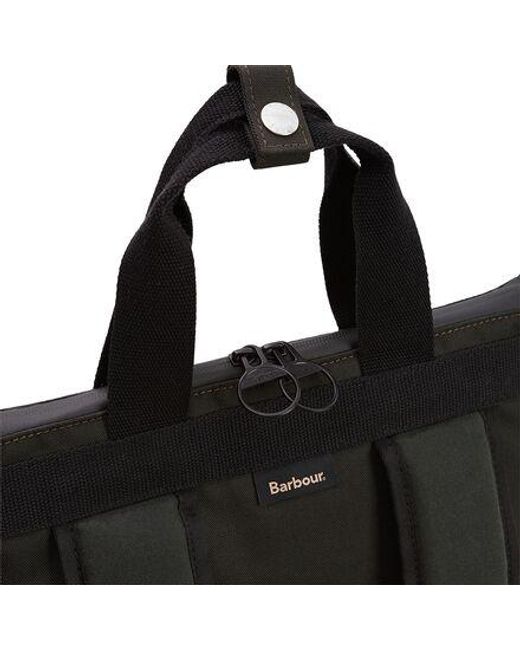 Barbour Black Field Wax Zip Backpack