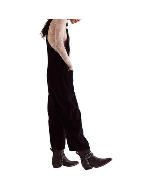 Free People Black Good Luck Cord Overall