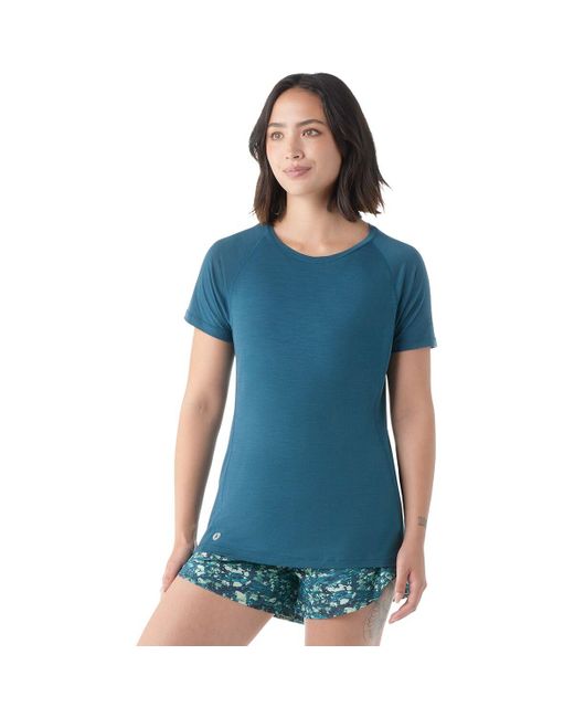 Smartwool Blue Merino Sport Ultralite Short-Sleeve Shirt