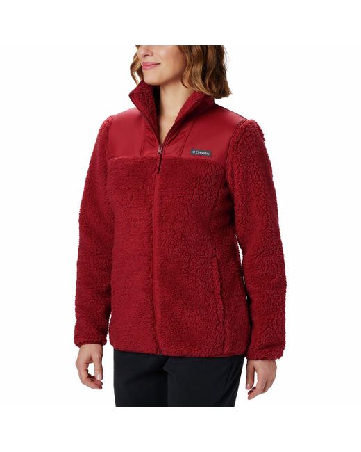 Columbia Red Winter Pass Full-zip Fleece Jacket