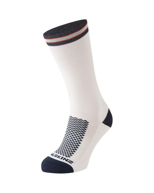 SealSkinz Gray Caister Single Layer Mid Length Cycling Sock
