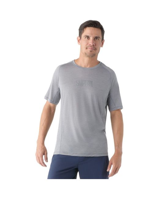 Smartwool Gray Active Ultralite Graphic Short-Sleeve T-Shirt for men