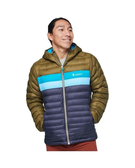 COTOPAXI Goose Fuego Hooded Down Jacket in Oak/Graphite (Blue) for Men