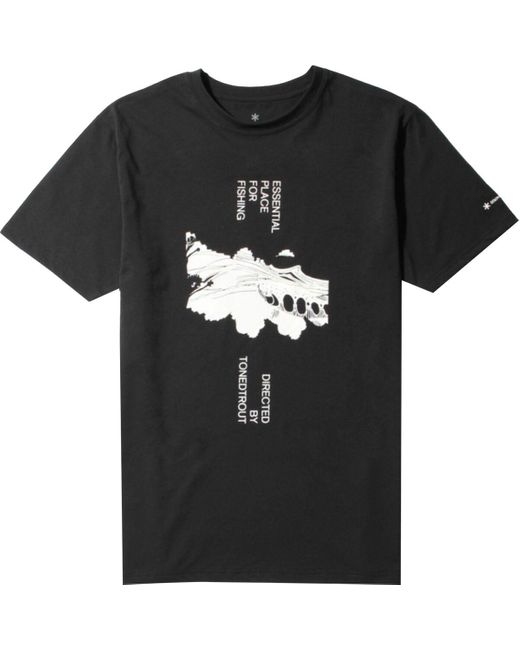 Snow Peak Black Toned Trout Swimming Fish T-Shirt for men