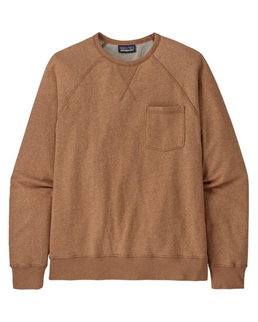 Patagonia Brown Mahnya Fleece Crewneck Sweater for men