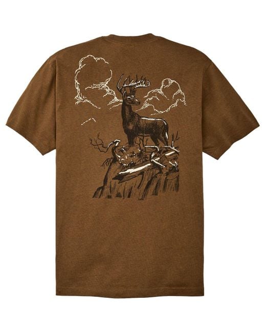 Filson Brown Short-sleeve Frontier Graphic T-shirt for men
