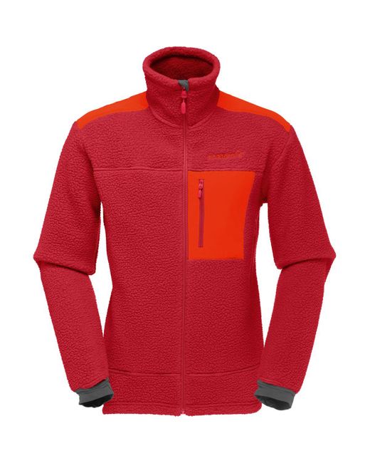 Norrona Red Trollveggen Thermal Pro Fleece Jacket for men