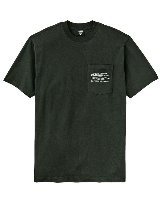 Filson Green Embroidered Pocket Short-sleeve T-shirt for men