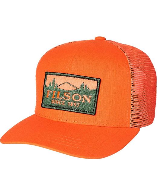 Filson Orange Logger Mesh Cap