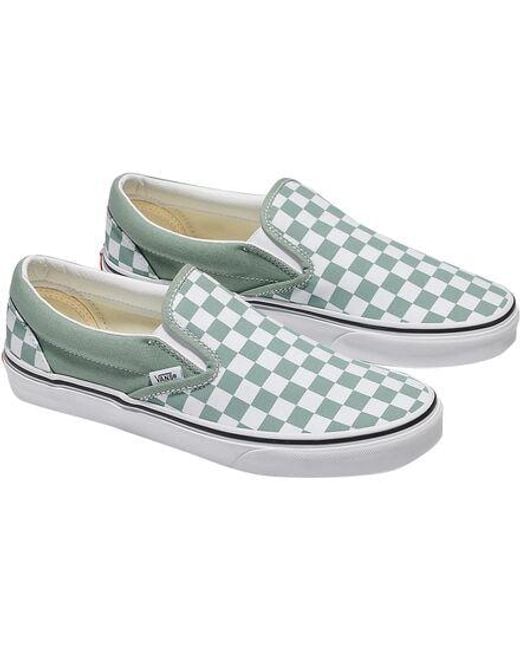 Vans Blue Classic Slip-On Shoe Color Theory Checkerboard Iceberg