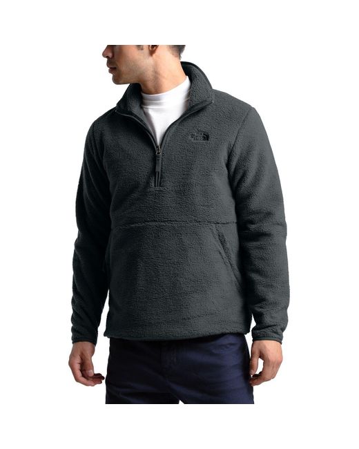 The North Face Gray Dunraven Sherpa 1/4-zip Jacket for men