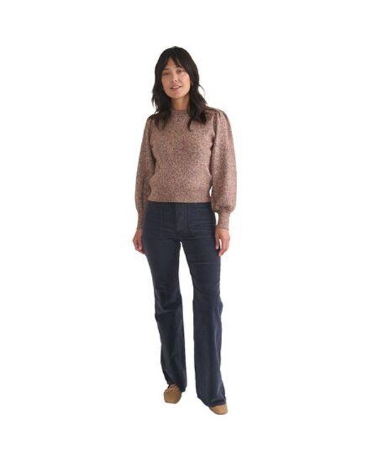 Marine Layer Brown Alma Puff Sleeve Sweater