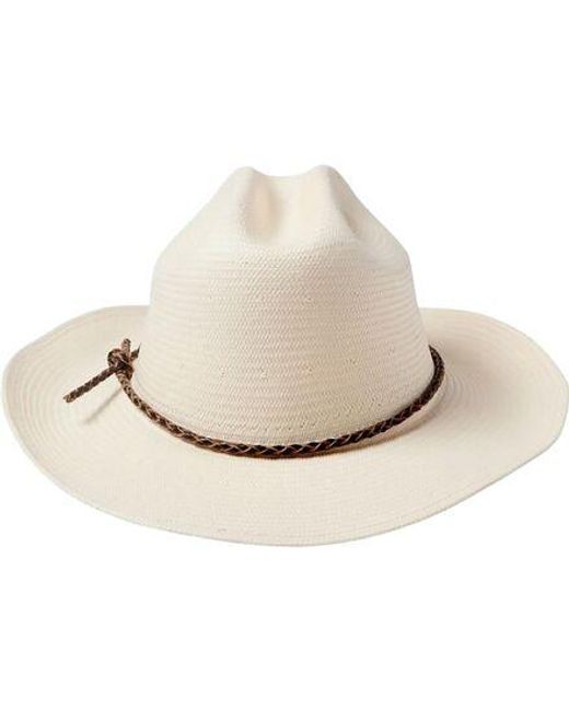 Brixton Natural Range Straw Cowboy Hat Off