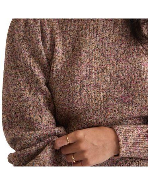 Marine Layer Brown Alma Puff Sleeve Sweater