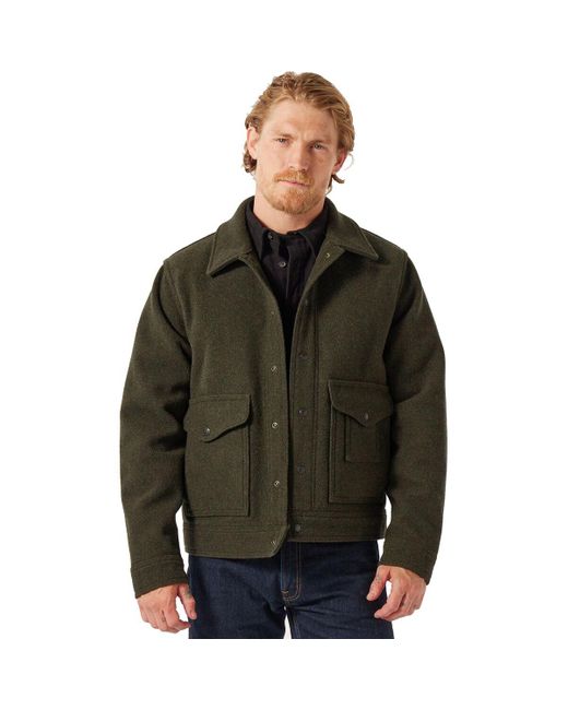 Filson Green Mackinaw Wool Work Jacket