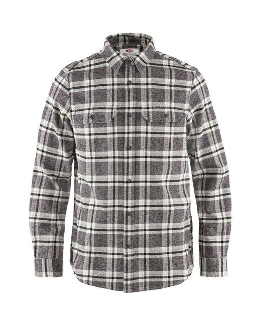 Fjallraven Gray Ovik Heavy Flannel Shirt for men