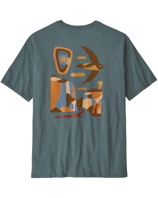 Patagonia Blue Granite Swift Organic T-Shirt for men