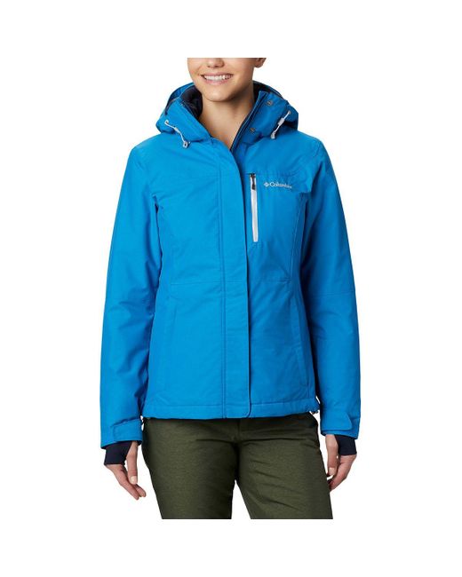 Columbia Blue Alpine Action Omni-heat Hooded Jacket