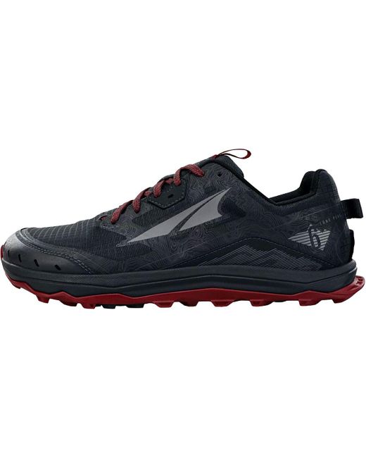 Altra Lace Lone Peak 6 Trail Running Shoe in Black/Gray (Black) for Men ...