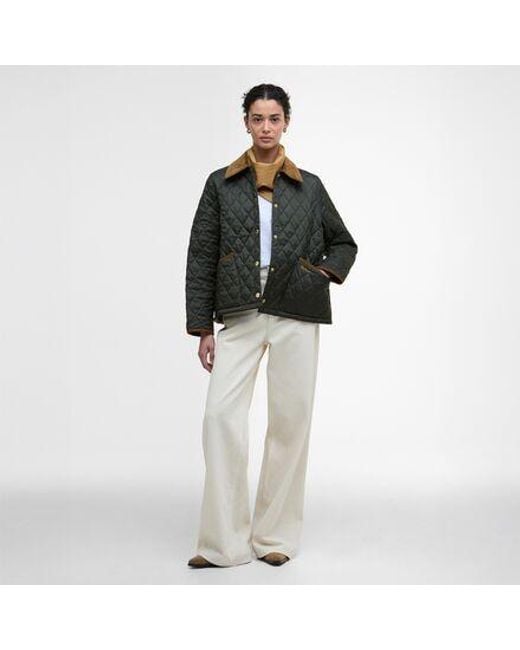 Barbour Black Icons Cropped Liddesdale Quilted Jacket