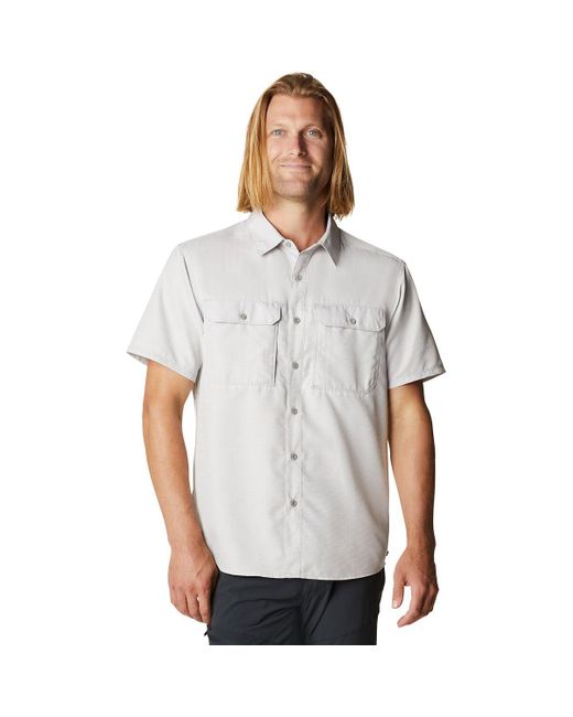 Mountain Hardwear Gray Canyon Short-Sleeve Shirt for men