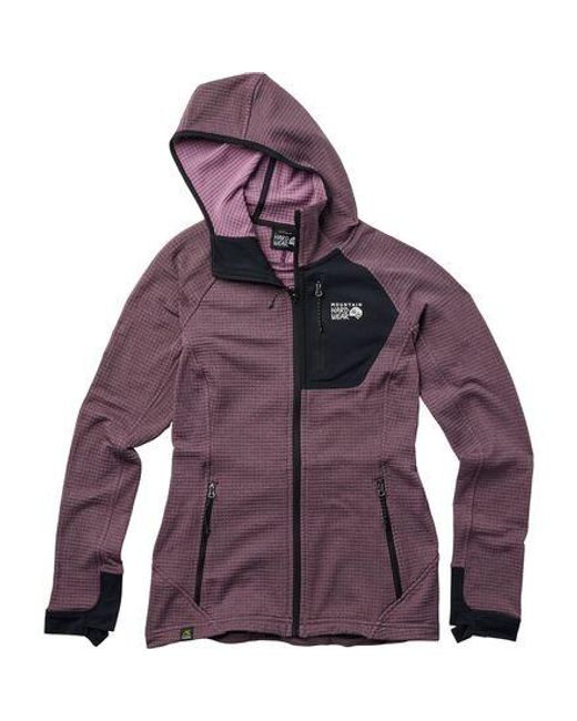Mountain Hardwear Purple Polartec Power Grid Full-Zip Hooded Jacket