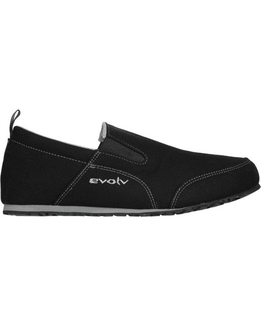 Evolv Black Cruzer Slip-on Approach Shoe for men