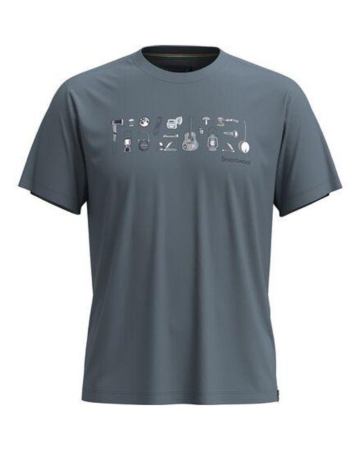 Smartwool Blue Gone Camping Graphic Short-Sleeve T-Shirt Pewter for men