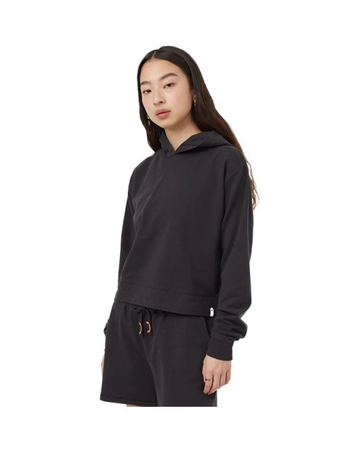 Tentree Black French Terry Cropped Hoodie