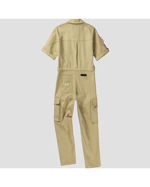 Wondery Green Juniper Camp Jumpsuit