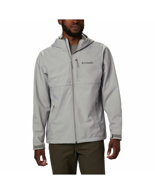 Columbia Gray Ascender Softshell Hooded Jacket for men
