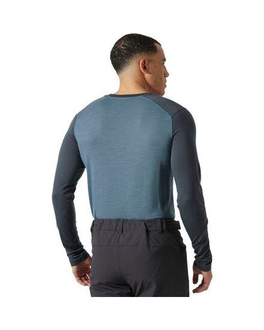 Helly Hansen Blue Hh Durawool Crew Long-Sleeve Shirt