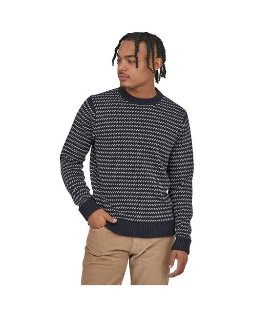 Patagonia Blue Recycled Wool Sweater for men